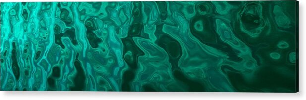 Emerald Acrylic Print featuring the digital art The Emerald Wave by Steven Robiner
