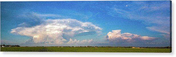 Nebraskasc Acrylic Print featuring the photograph Evening Supercell and Lightning 004 by Dale Kaminski