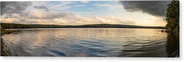 Panorama Acrylic Print featuring the photograph Landscape Photography - Shohola Lake by Amelia Pearn