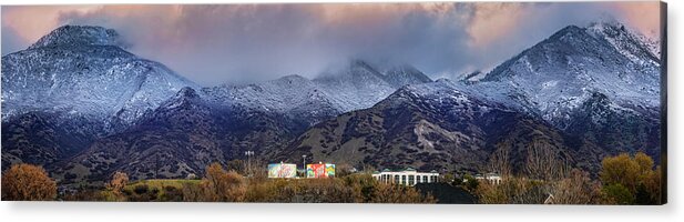 Pano Acrylic Print featuring the photograph South Ogden Utah Pano by Michael Ash