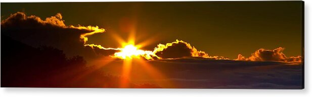 Sunrise Acrylic Print featuring the photograph Sunrise above the clouds by Craig Watanabe