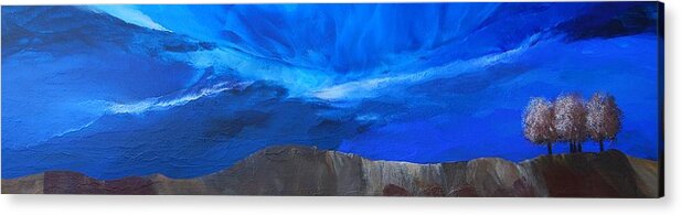 Sky Acrylic Print featuring the painting View From the Ridge by Linda Bailey