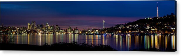 Seattle Acrylic Print featuring the photograph City Lights #5 by Rick Wong