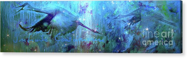 Dreamscape Acrylic Print featuring the mixed media Infinite Consciousness Dreamscape Mixed Media by Ginette Callaway