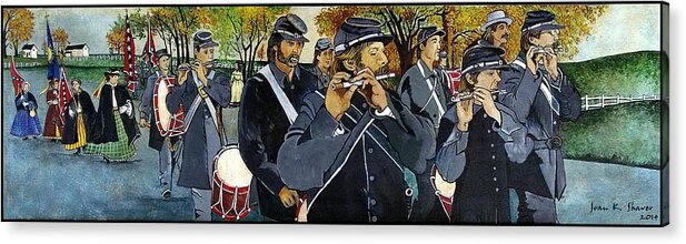 Civil War Acrylic Print featuring the painting Confederate Soldiers by Joan Shaver