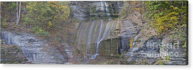 Waterfalls Acrylic Print featuring the photograph Montour Panorama by William Norton