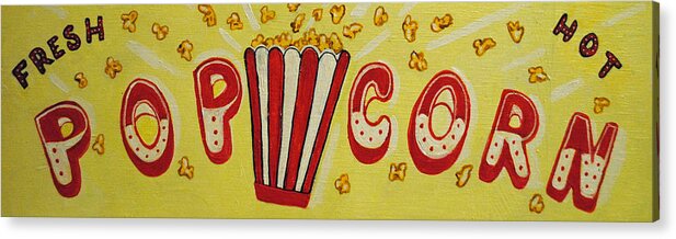 Pop Corn Acrylic Print featuring the painting Pop it Up by Patricia Arroyo