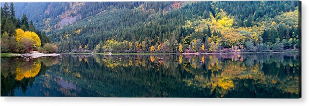 Acer Acrylic Print featuring the photograph Silver Lake Fall Panorama by Michael Russell