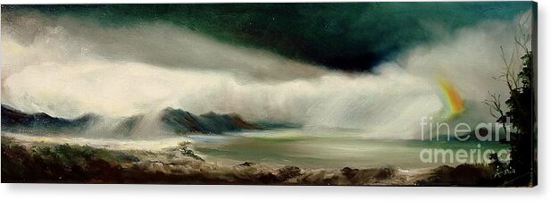 Storm Acrylic Print featuring the painting Storm by Sorin Apostolescu