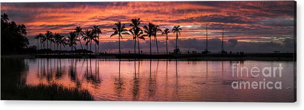 Anaeho'omalu Bay Acrylic Print featuring the photograph Sunset on the Beach by James L Davidson