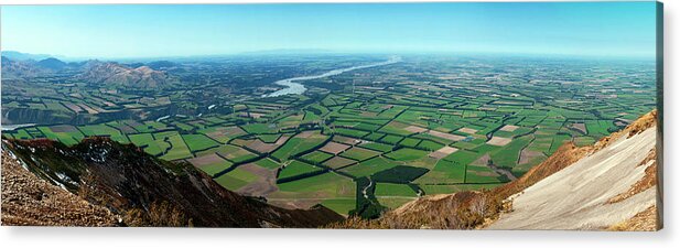 Mt Hutt Acrylic Print featuring the photograph Canterbury Plains by Andrew Dickman