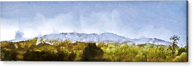 California Landscape Art Acrylic Print featuring the painting After an Early Spring Storm by Larry Darnell