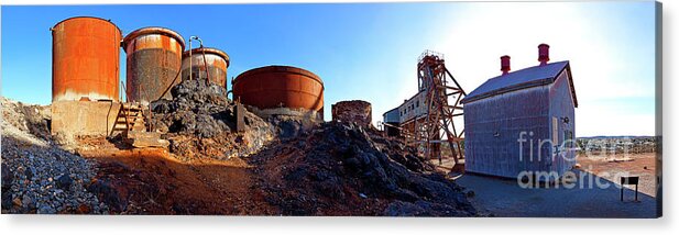 Broken Hill New South Wales Australia Mining Historical Mine Silver Lead Zinc Acrylic Print featuring the photograph Brownes Shaft Junction Mine by Bill Robinson