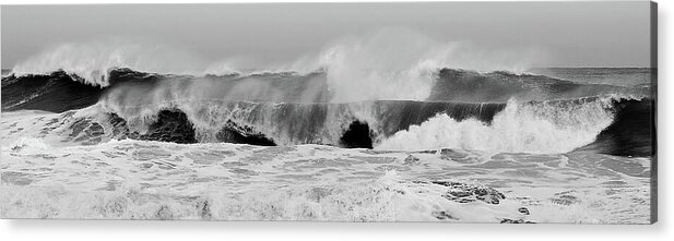 Jersey Shore Acrylic Print featuring the photograph Two Waves Are Better Than One - Jersey Shore by Angie Tirado