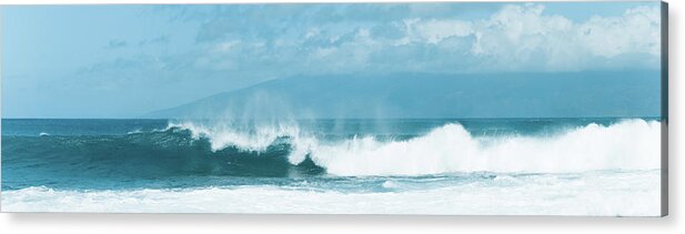 Panoramic Acrylic Print featuring the photograph Hawaii Wave - Xxl by Opulent-images