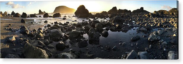 Sunset Acrylic Print featuring the photograph Sunset Over the Rocks by Shane Kelly