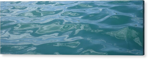 Wall Art Acrylic Print featuring the photograph Colored Wave Long Natural Blue by Stephen Jorgensen
