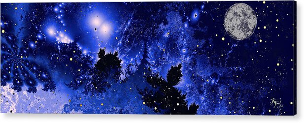 Fractal Digital Art Acrylic Print featuring the digital art Ph-01 by Dennis Brady