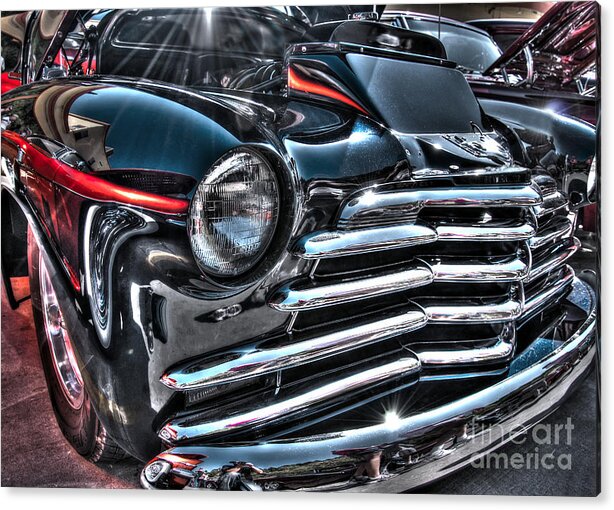 Chevy Acrylic Print featuring the photograph 48 Chevy Convertible 2 by Anthony Wilkening