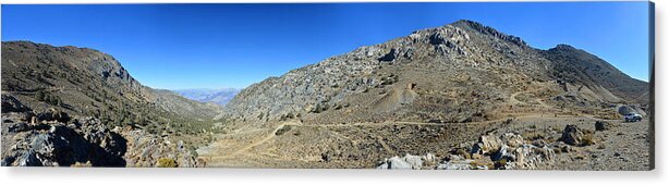 Desert Acrylic Print featuring the photograph Cerro Gordo Pass Panorama November 17 2014 by Brian Lockett