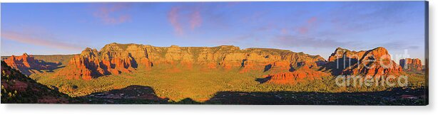 Color Image Acrylic Print featuring the photograph Panoramic image from Sedona by Henk Meijer Photography