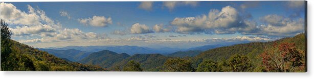 Clouds Acrylic Print featuring the photograph LickStone Ridge View by Gregory Scott