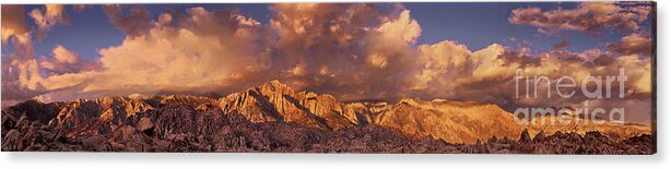 North America Acrylic Print featuring the photograph Summer Storm Clouds Over the Eastern Sierras California by Dave Welling