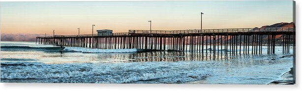 Photography Acrylic Print featuring the photograph Pismo Beach Pier At Sunrise, San Luis by Panoramic Images