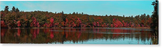 Panorama Acrylic Print featuring the photograph Fall In NH by Nora Braun
