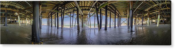 Pier Acrylic Print featuring the photograph All the way under the pier by Scott Campbell