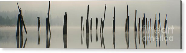 Washington Acrylic Print featuring the photograph Pend Oreille Pilings Pano by Idaho Scenic Images Linda Lantzy