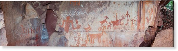Photography Acrylic Print featuring the photograph Petroglyphs On Rock, Palatki Ruins by Panoramic Images