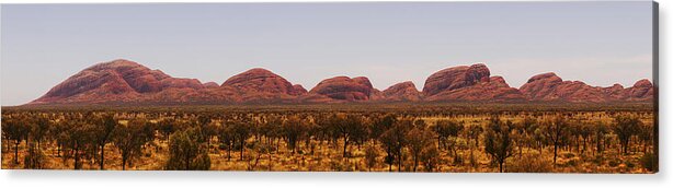 Australia Acrylic Print featuring the photograph Kata Tjuta Panorama Australian Outback #1 by Lawrence S Richardson Jr