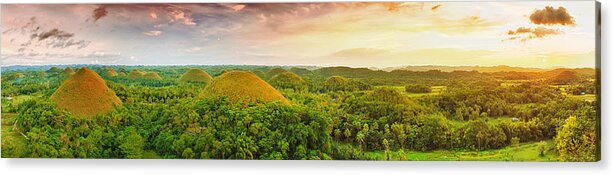 Panorama Acrylic Print featuring the photograph Chocolate Hills #2 by MotHaiBaPhoto Prints