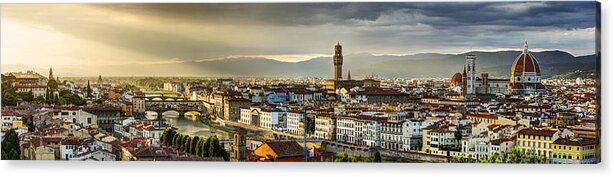 Florence Acrylic Print featuring the photograph Evening in Florence by Weston Westmoreland