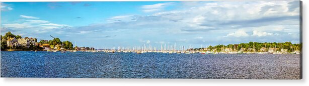 Nautical Acrylic Print featuring the photograph Nautical Panorama by Lilia S