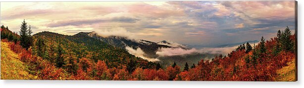 Autumn Acrylic Print featuring the photograph Above Graveyard Fields in the Autumn by Dan Carmichael