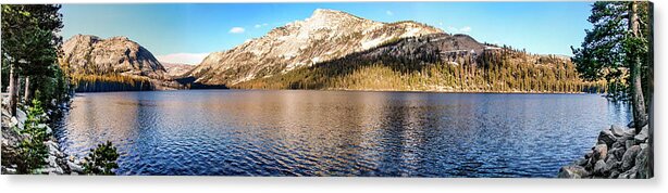 California Acrylic Print featuring the photograph California Mountains Cold Lake Waters panorama by Dan Carmichael
