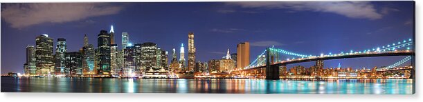 New York City Acrylic Print featuring the photograph New York City Manhattan skyline panorama #2 by Songquan Deng