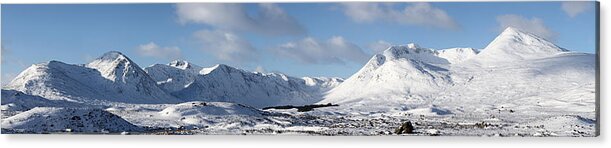 Glencoe Acrylic Print featuring the photograph Glencoe Panorama by Grant Glendinning