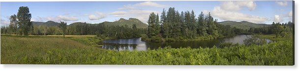River Acrylic Print featuring the photograph Magalloway River Pano by Peter J Sucy