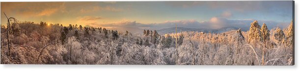 Asheville Acrylic Print featuring the photograph Raven's View Winter by Joye Ardyn Durham