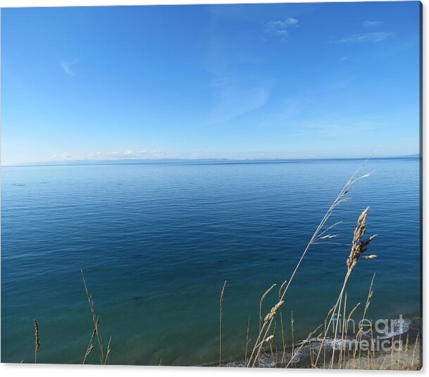 Ocean Acrylic Print featuring the photograph Breeze in blue by LeLa Becker
