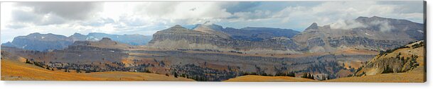 Panorama Acrylic Print featuring the photograph Teton Canyon Shelf by Raymond Salani III