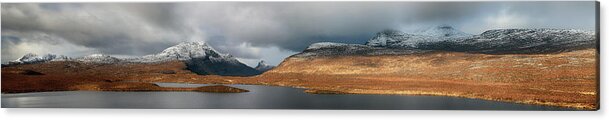 Coigach Acrylic Print featuring the photograph Knockan Crag Mountain View by Grant Glendinning