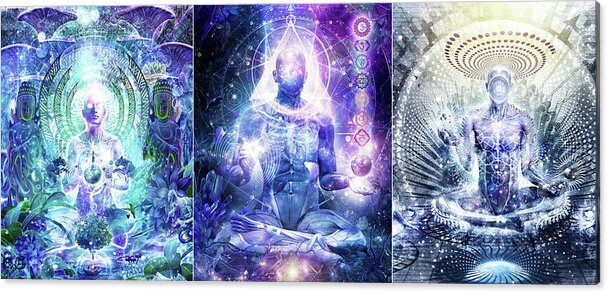 Cameron Gray Acrylic Print featuring the digital art Special Edition Three In One Psychonaut Set by Cameron Gray