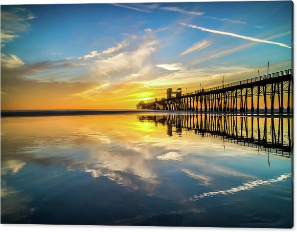 Oceanside Pier Reflections by Larry Marshall