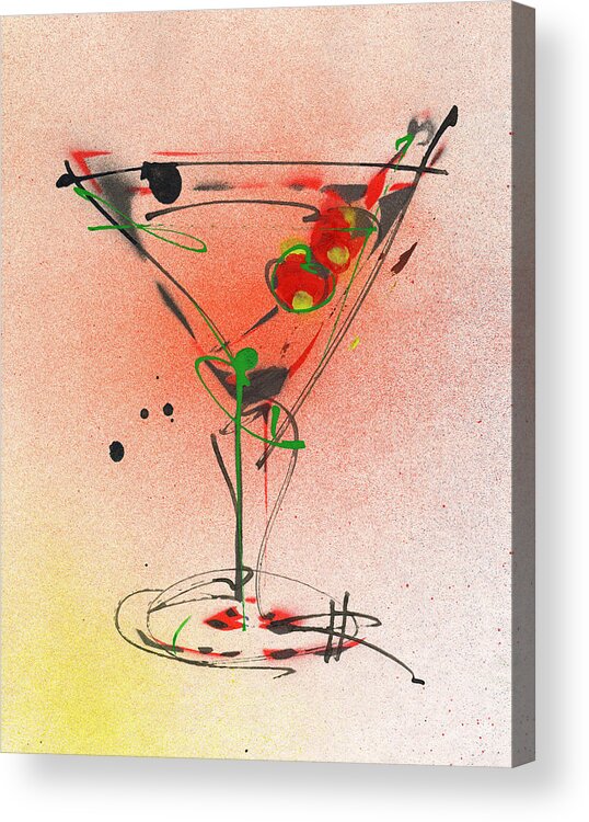 Juicing Pop ART Abstract MODERN Martini Cocktail print by Fidostudio Original