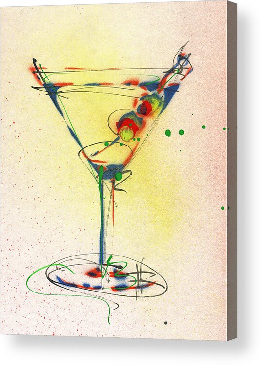 Juicing Pop ART Abstract MODERN Martini Cocktail print by Fidostudio Original