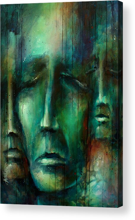 Figurative Acrylic Print featuring the painting ' Heros ' by Michael Lang
